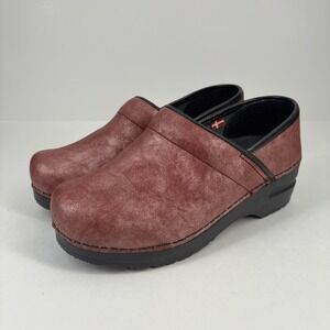 Sanita Original Professional Women's US 4/EU 35 Reddish-Brown Oiled Leather Clog